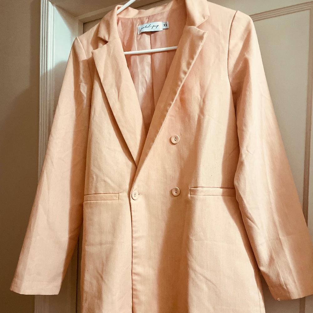 Petal and Pup Peach Oversize Blazer